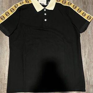 Gucci Black and Gold Polo Shirt
